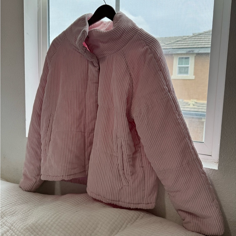 Pink puffer jacket super warm and comfy